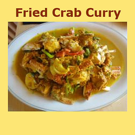 Treetalks Menue Fried Crab Curry